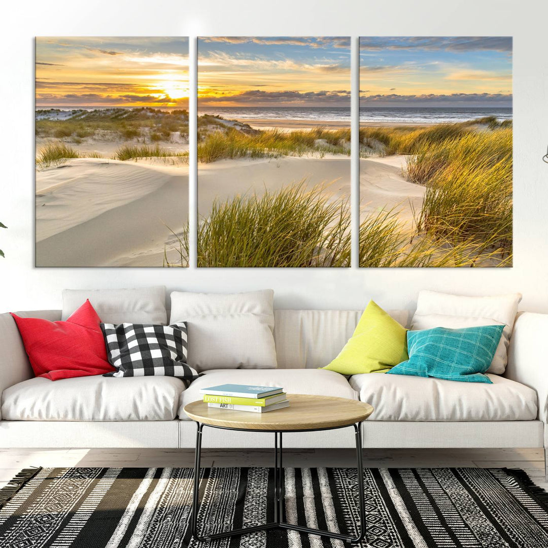 Sunrise on The Beach Wall Art Canvas Print