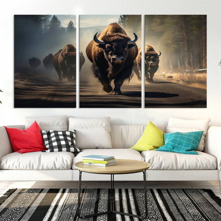 Buffalo Wall Art Canvas Print, Bison Wall Art Canvas Print