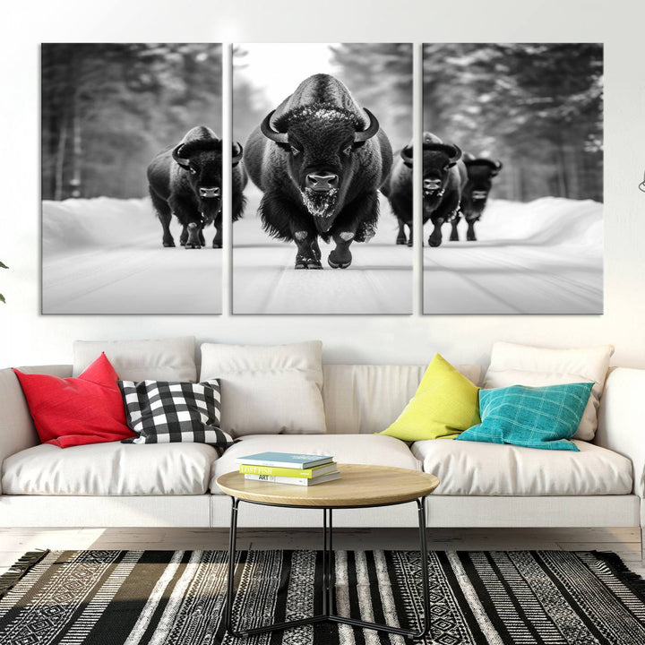 Buffalo Wall Art Canvas Print, Bison Wall Art Canvas Print