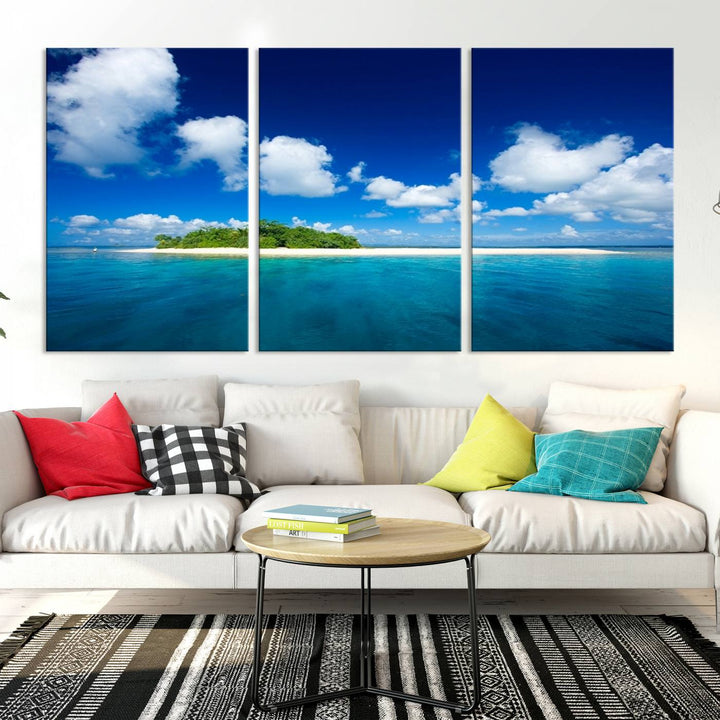 Wall Art Small Tropical Island Canvas Print