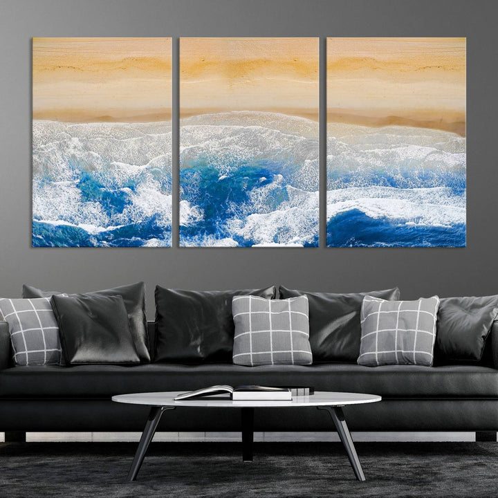 Aerial Beach Canvas Wall Art Print Beach Canvas Print