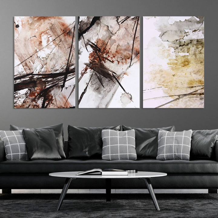 Vintage Grunge Abstract Canvas Wall Art