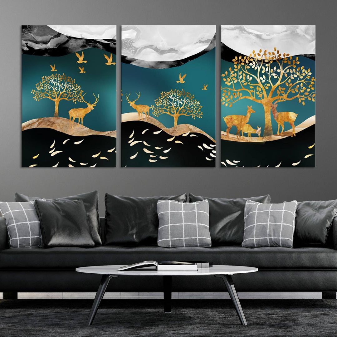 Marvellous Deer Abstract Canvas Print