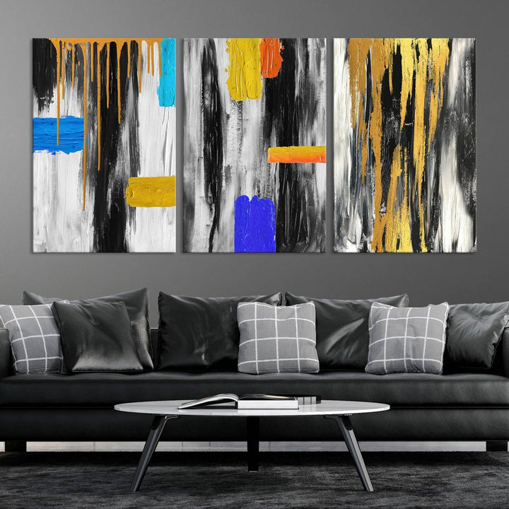 Colorful Abstract Painting Canvas Wall Art