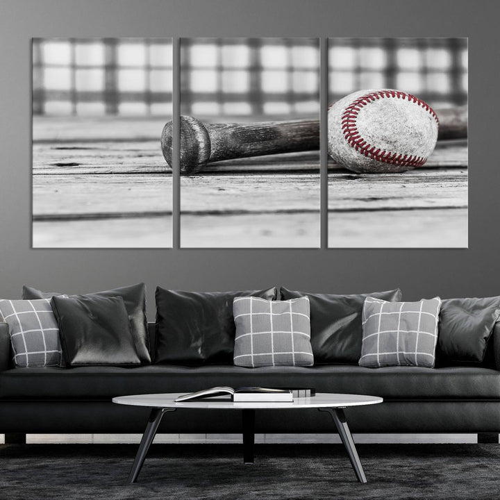 Vintage Baseball Canvas Wall Art Print Print