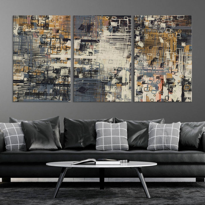 Abstract Marble Texture Wall Art Contemporary Dark Colors Art Abstract