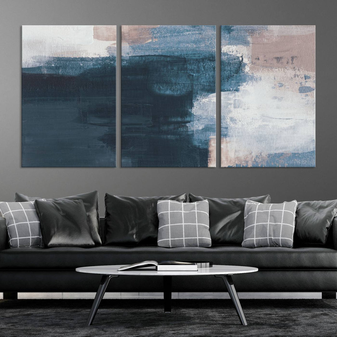 Abstract Brush Strokes Canvas Wall Art