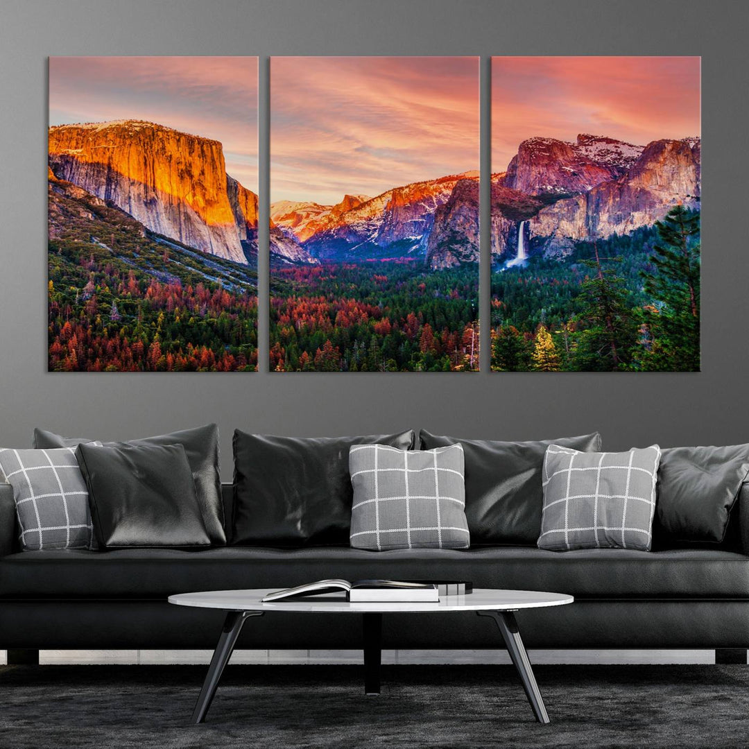 Impression sur toile murale du parc national El Capitan Yosemite