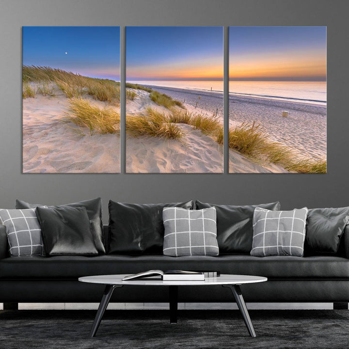 Sunrise On The Beach Wall Art Canvas Print