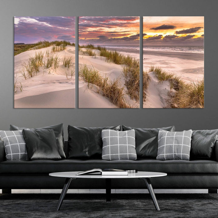 Sunrise On The Beach Wall Art Canvas Print