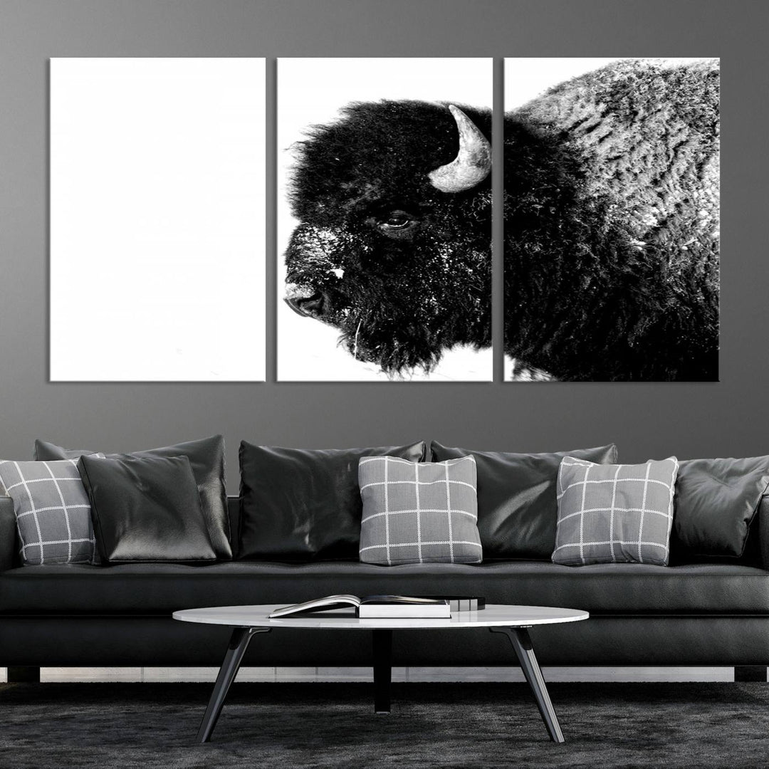 Impression sur toile d’art mural Buffalo, impression de bison