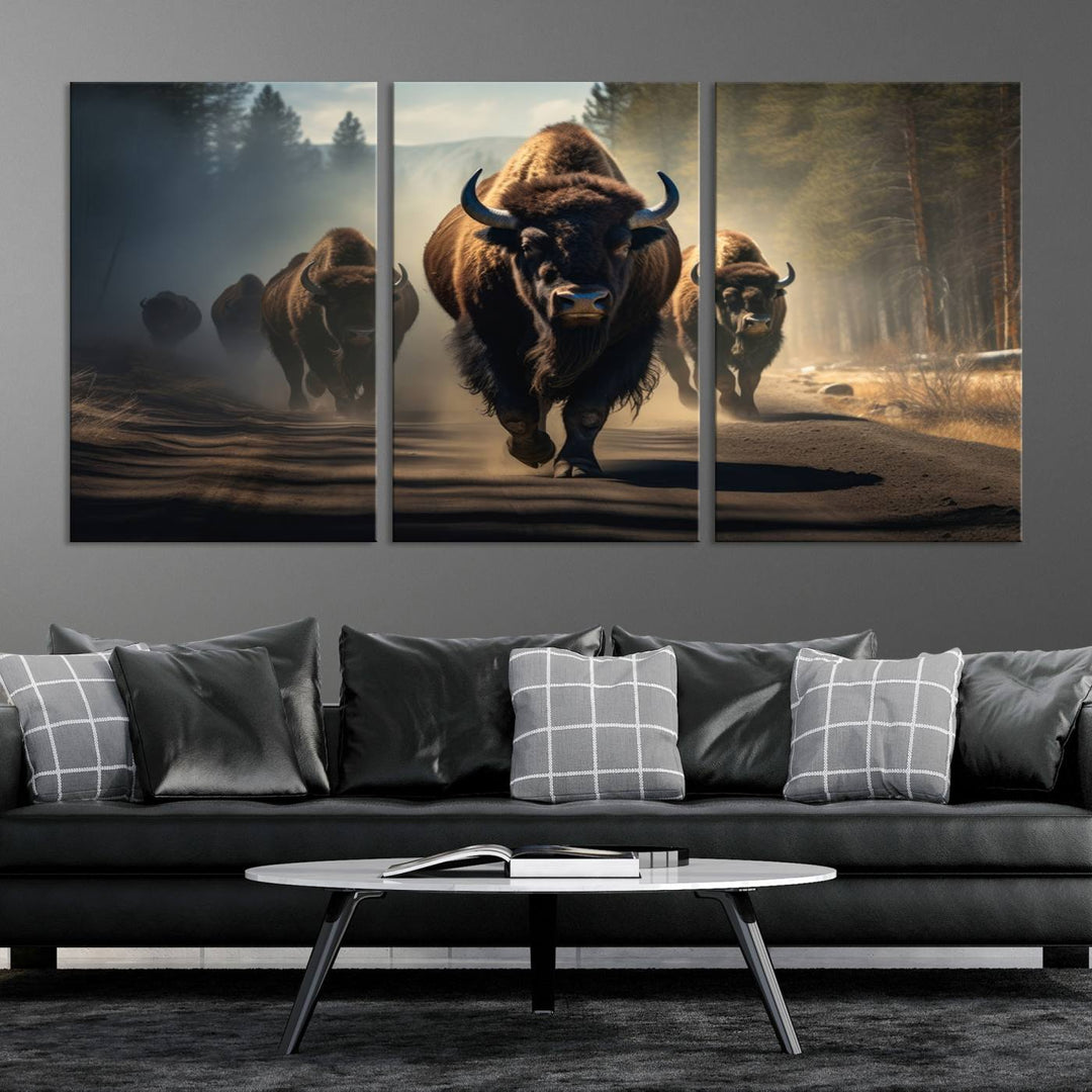 Buffalo Wall Art Canvas Print, Bison Wall Art Canvas Print