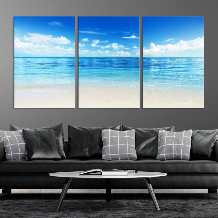 Ocean and Beach Artwork Canvas Print Wall Art