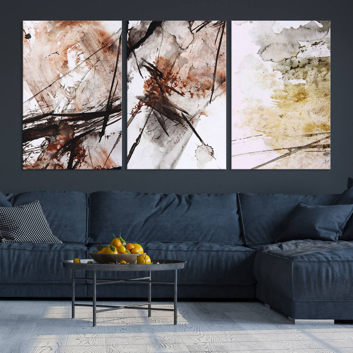 Vintage Grunge Abstract Canvas Wall Art