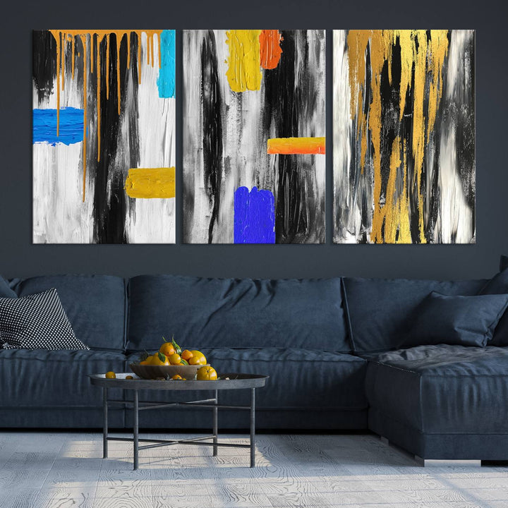 Colorful Abstract Painting Canvas Wall Art