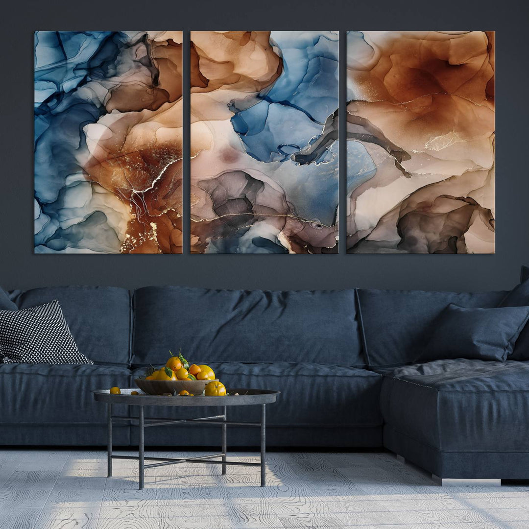 Impression d’art mural sur toile de nuages ​​abstraits colorés