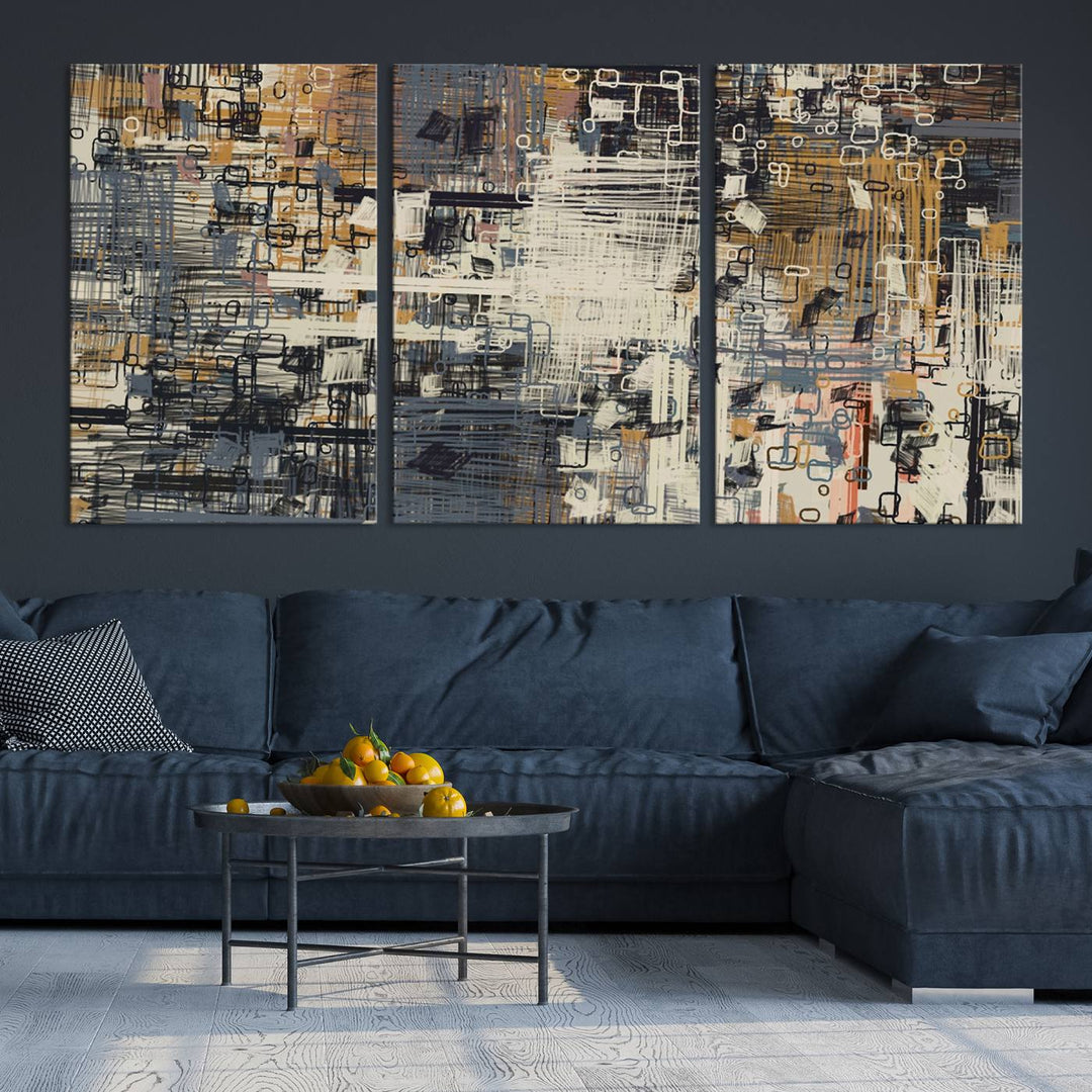 Abstract Marble Texture Wall Art Contemporary Dark Colors Art Abstract