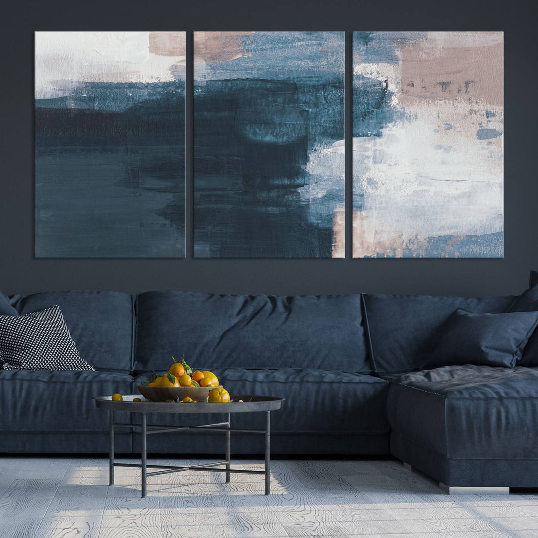 Abstract Brush Strokes Canvas Wall Art