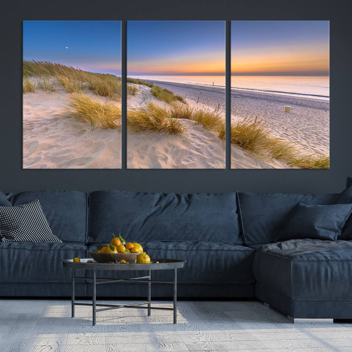 Sunrise On The Beach Wall Art Canvas Print