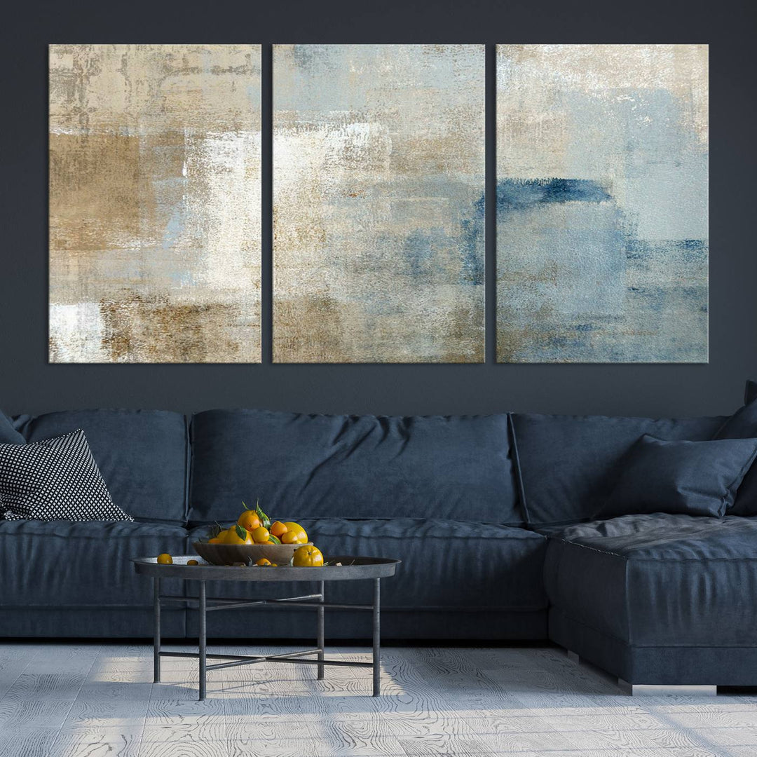 Ensemble de panneaux multiples d'impression sur toile d'art mural abstrait