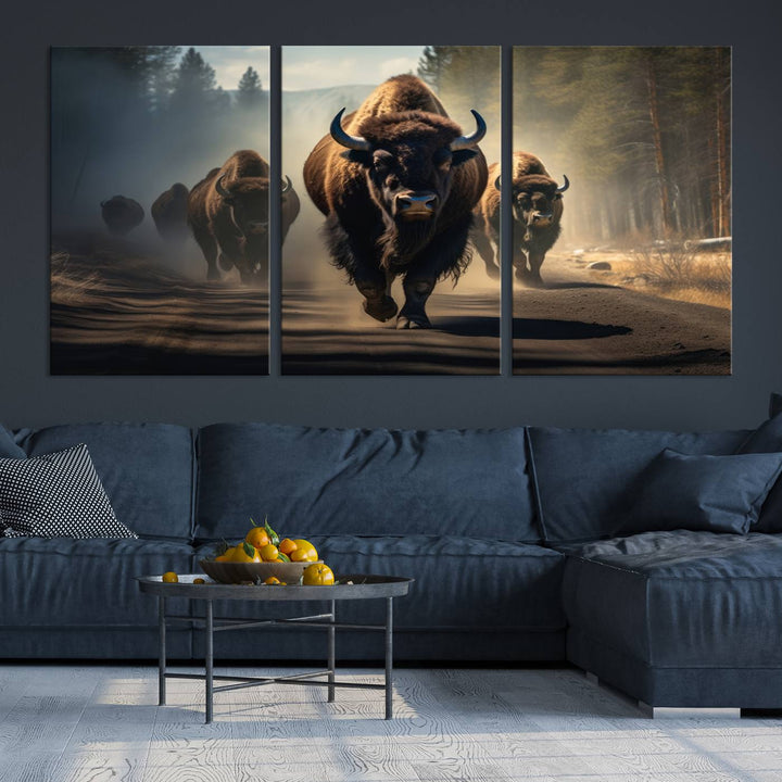 Buffalo Wall Art Canvas Print, Bison Wall Art Canvas Print