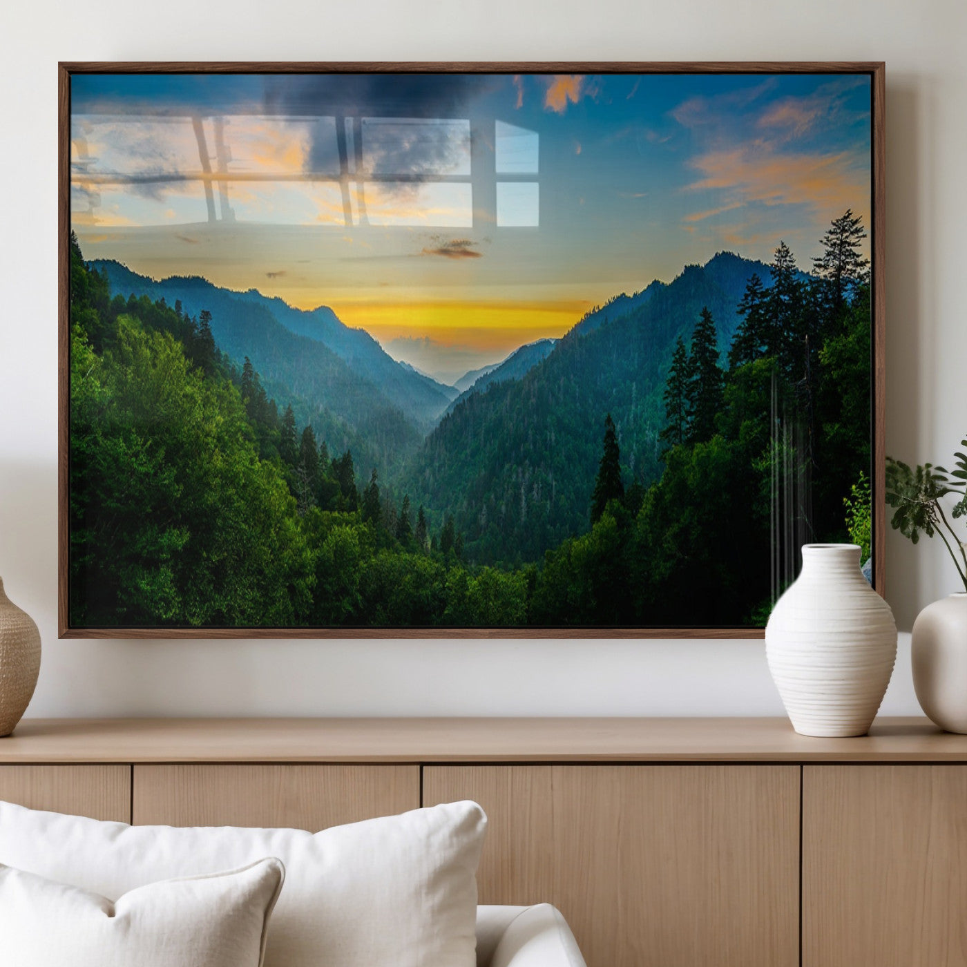 MGV-FP-60X30-3P - Green Forest Wall Art Canvas Print
