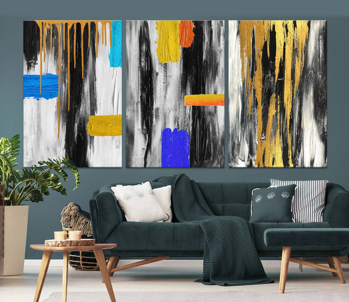 Colorful Abstract Painting Canvas Wall Art