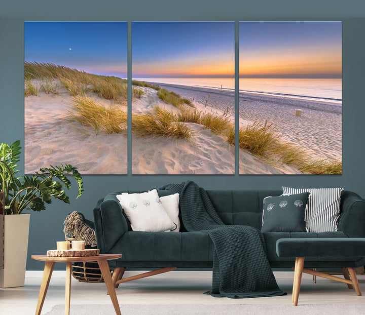 Sunrise On The Beach Wall Art Canvas Print