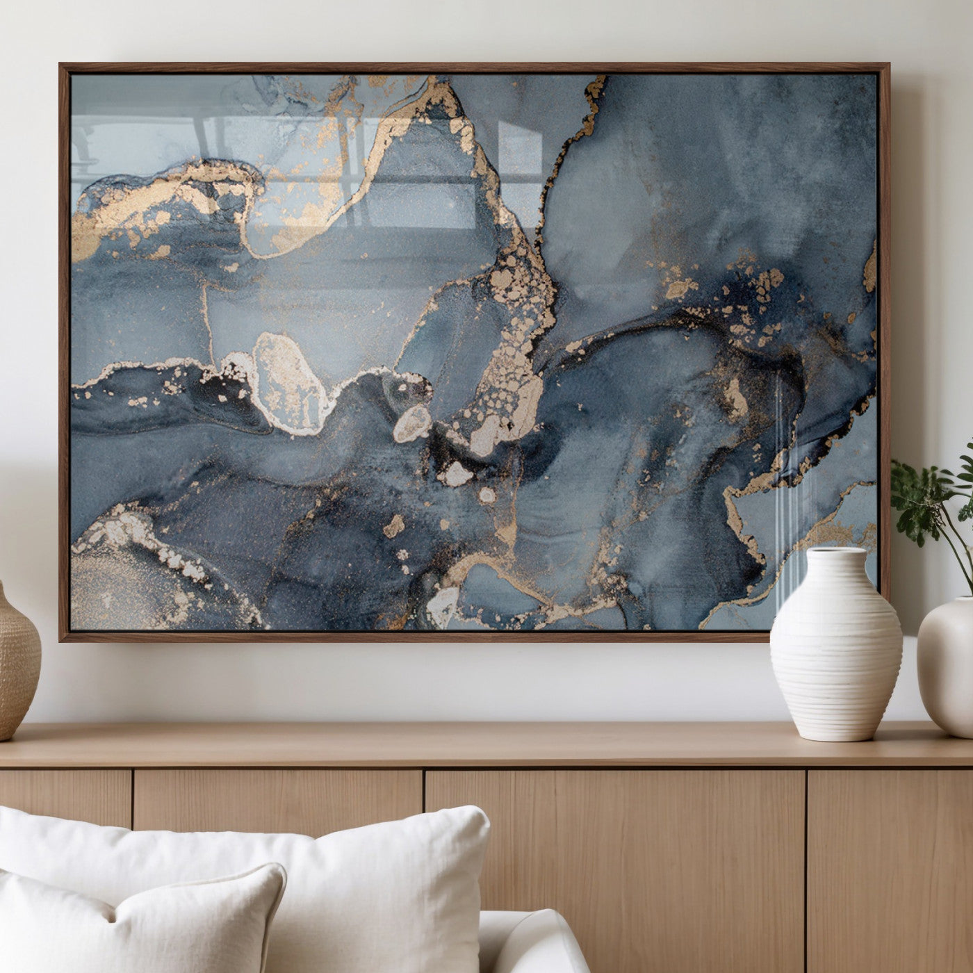 MGV-FP-36X24-3P - Multipanel Marble Fluid Effect Wall Art Abstract Canvas Wall Art Print