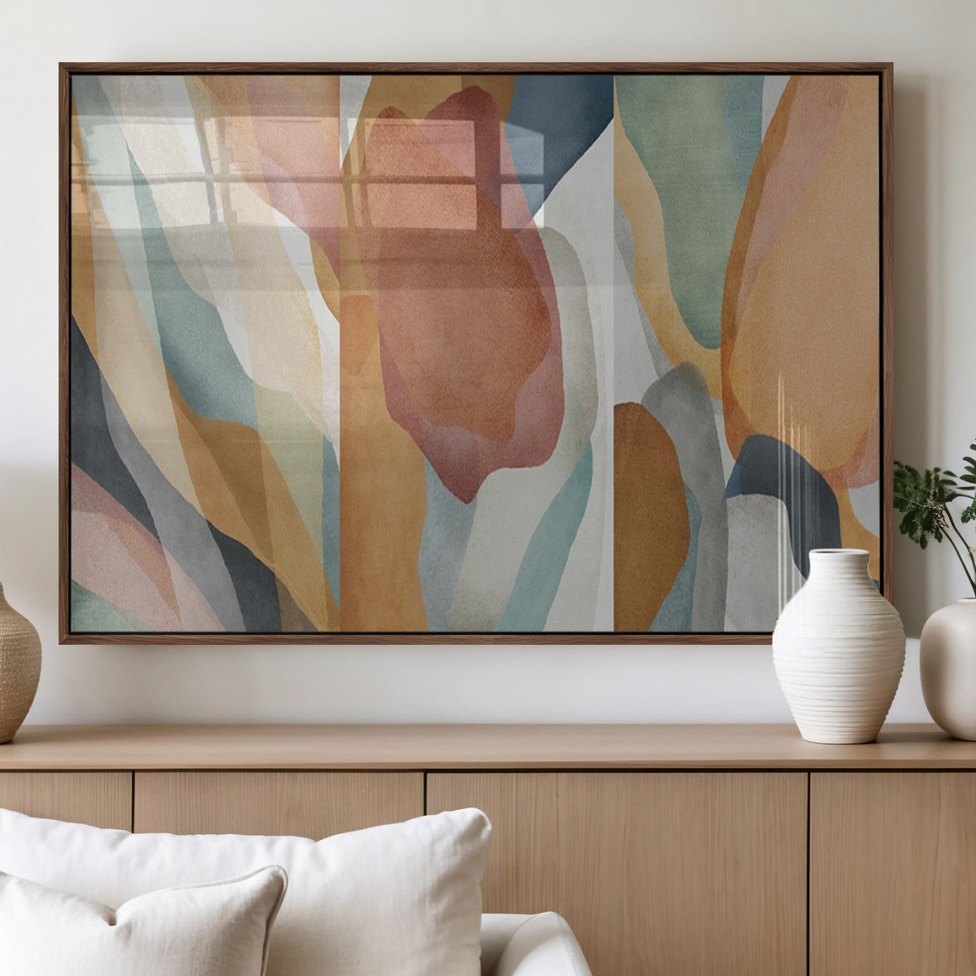 MGV-FP-36X24-3P - Boho Wall Art Canvas Print Set, Watercolor Boho Wall Art Canvas