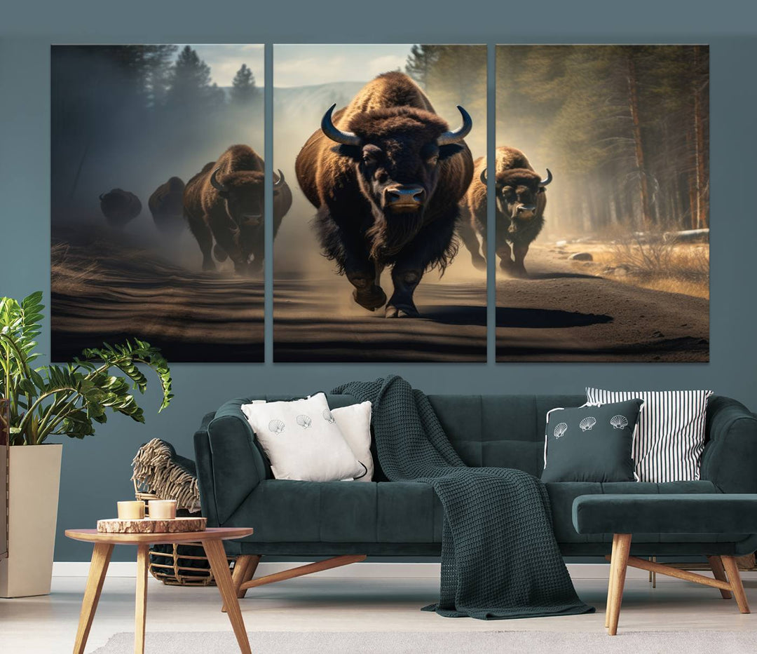 Buffalo Wall Art Canvas Print, Bison Wall Art Canvas Print