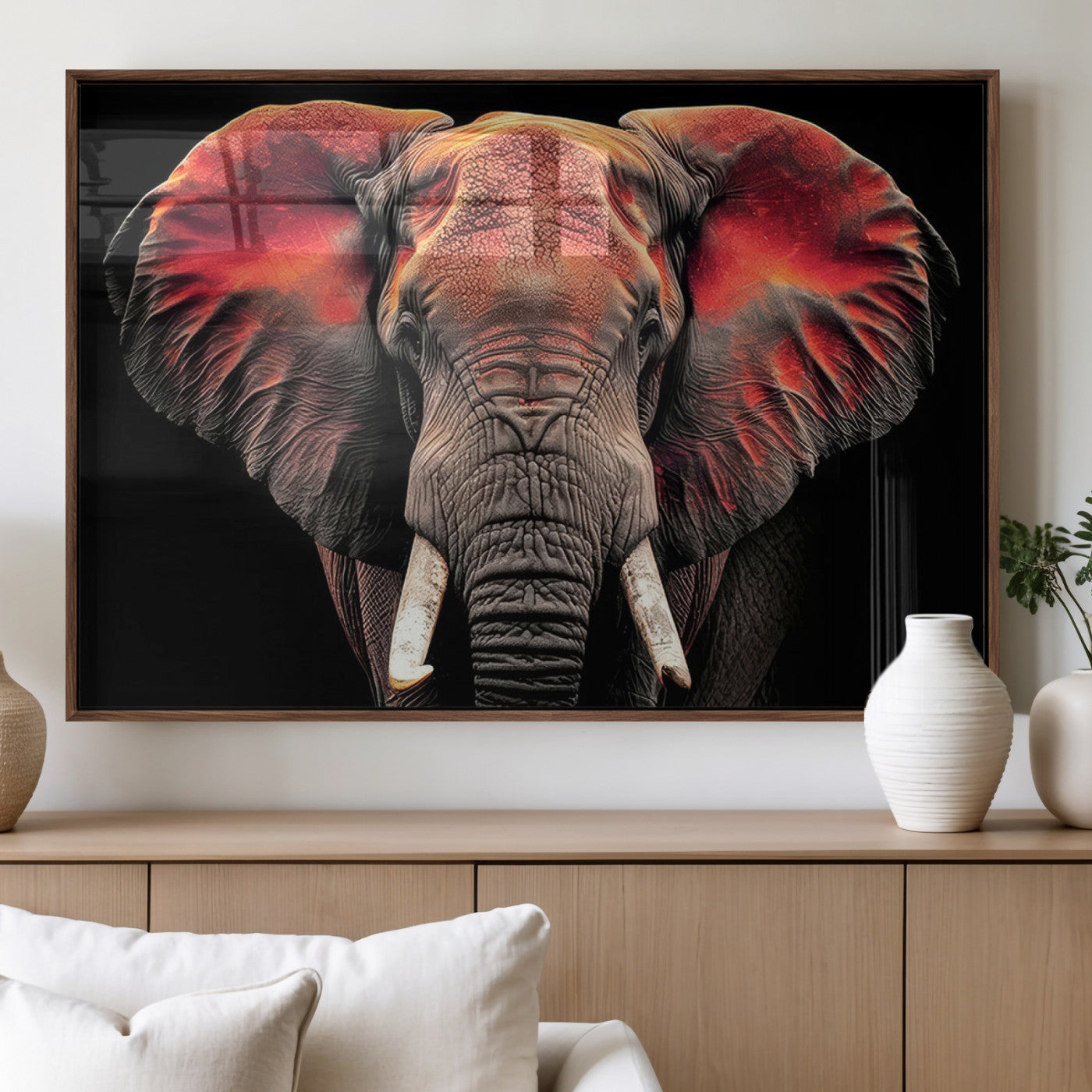 54719-MGV-FP-36X24-3P_Walnut-Elephant Wall Art Canvas Print