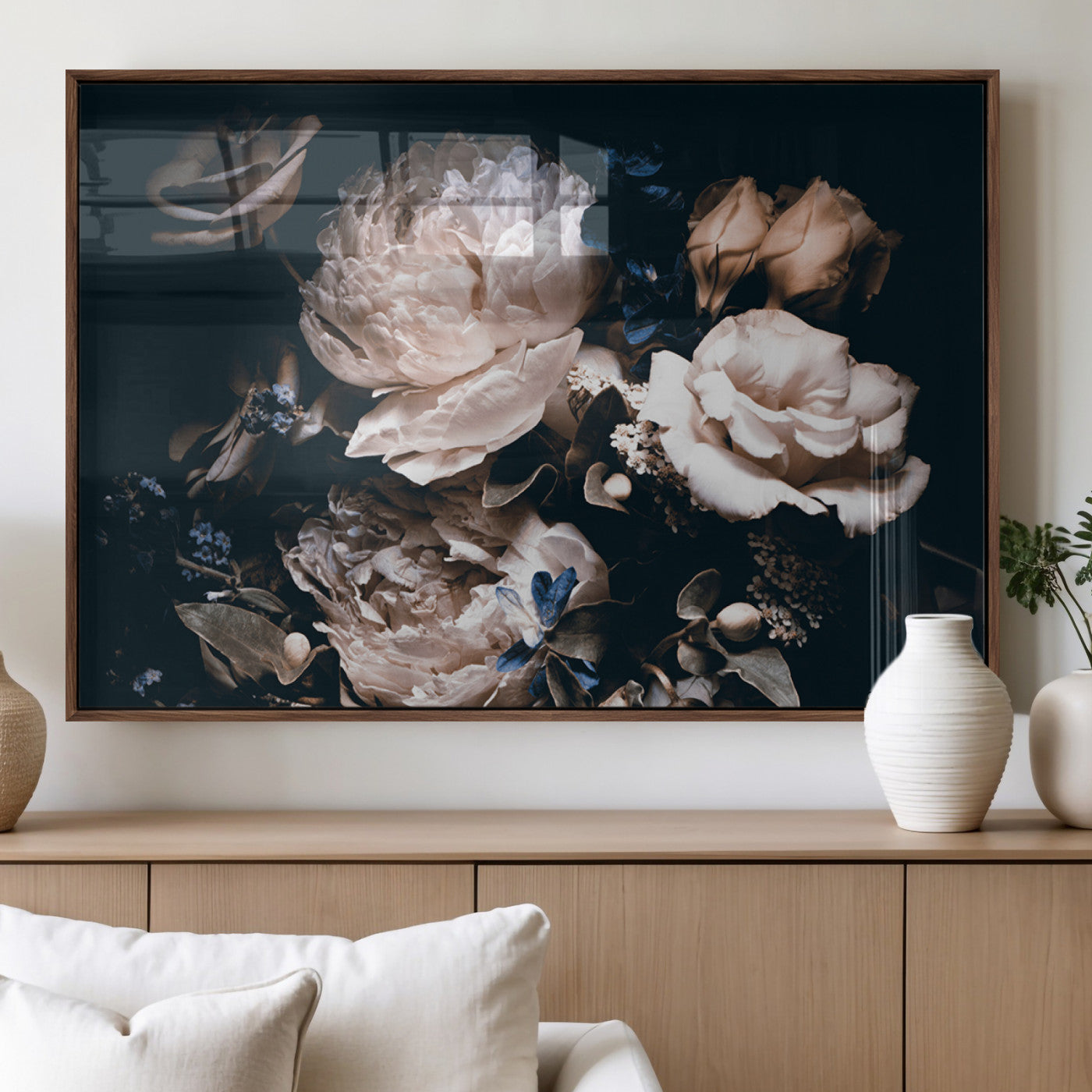 MGV-FP-36X24-3P - Pink Peonies Flowers Large Canvas Art Print