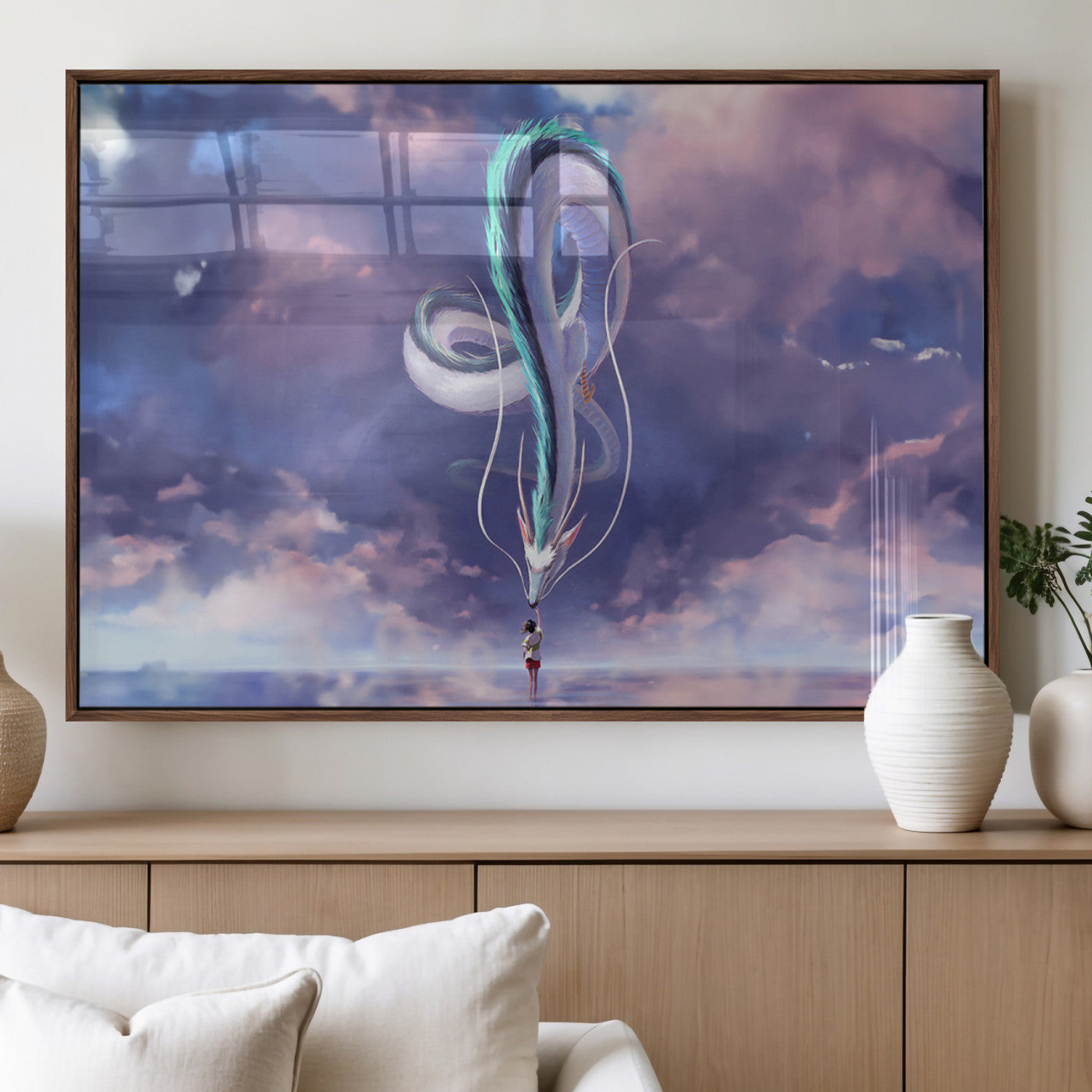 MGV-FP-36X24-3P - Spirited Away Haku and Chihiro Poster - Anime Lover - Hayao Miyazaki - Studio Ghibli Poster - Anime