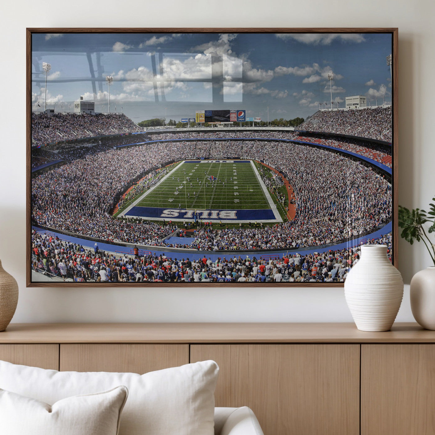 MGV-FP-36X24-3P - Buffalo Bills Highmark Stadium Wall Art Canvas Print - Bills Stadium Game Day Triple Canvas Wall Art