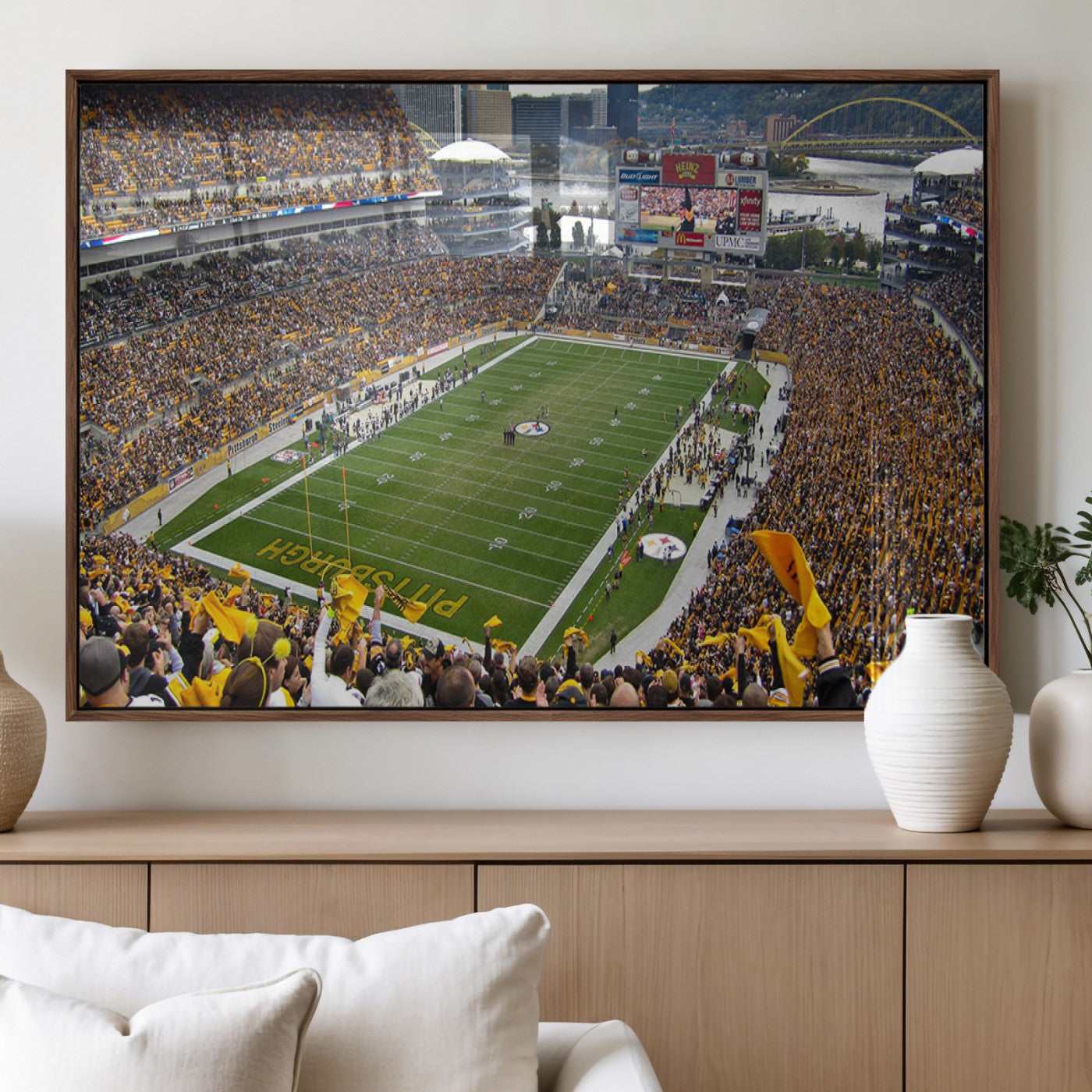 51419-MGV-FP-36X24 - Pittsburgh Steelers Print - Pittsburgh Heinz Field Stadium Wall Art Canvas Print