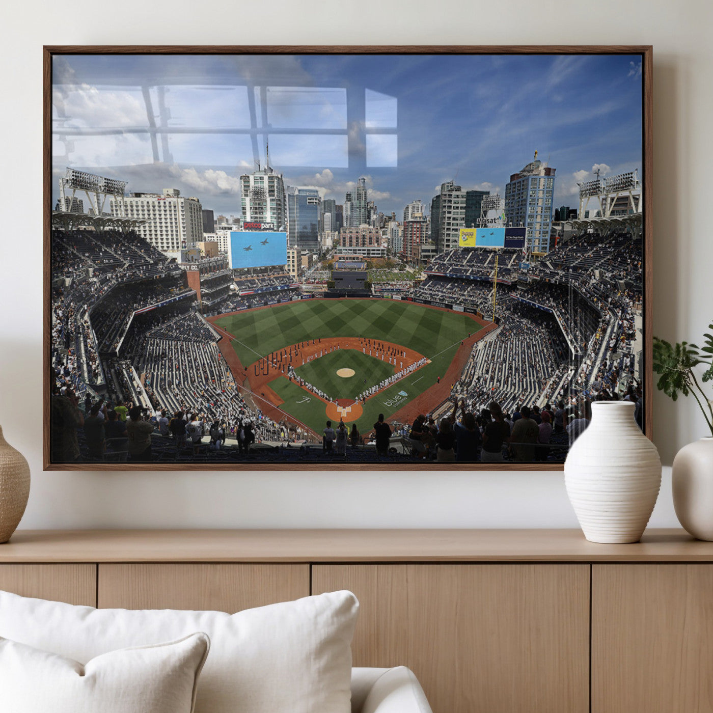 MGV-FP-36X24-3P - San Diego Padres Baseball Team Print - Petco Park Stadium Wall Art Canvas Print