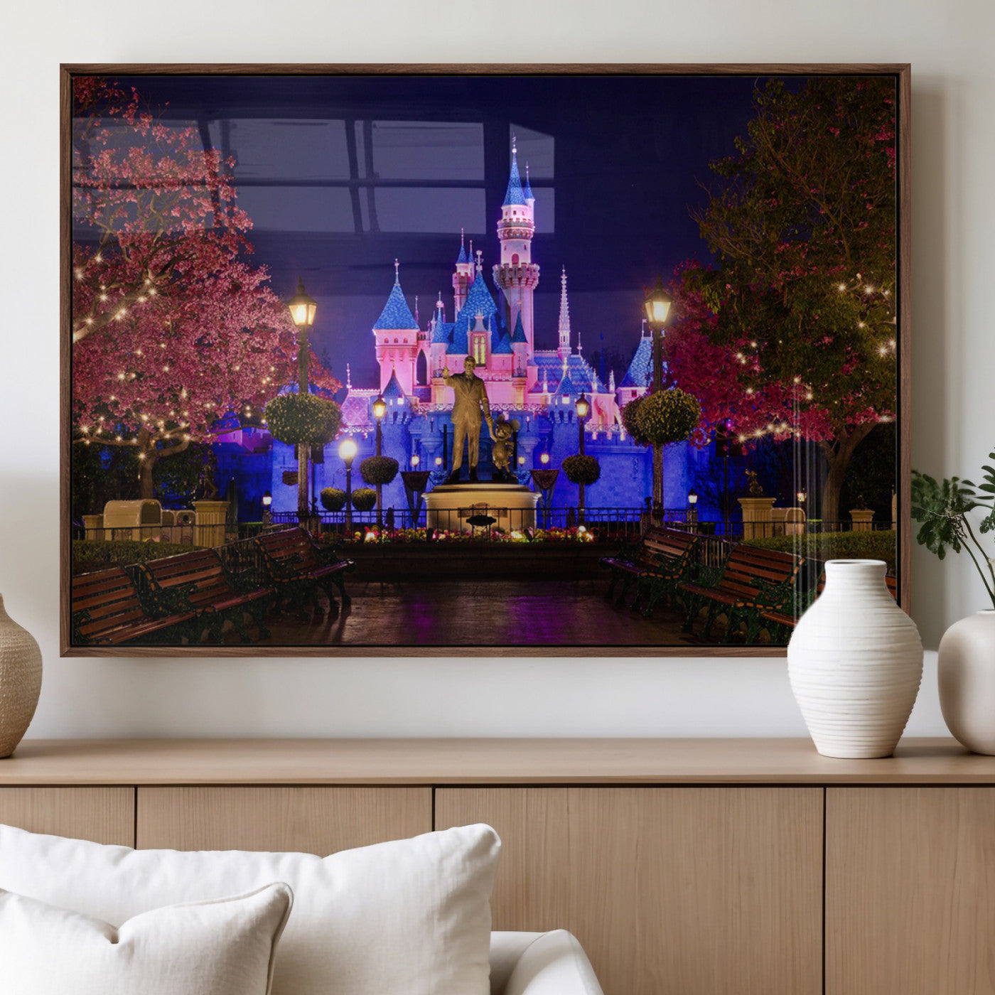 MGV-FP-36X24-3P - Castle Large Wall Art Disney Magic Kingdom Kids Room Decor - Disney World Christmas Home Decor Child