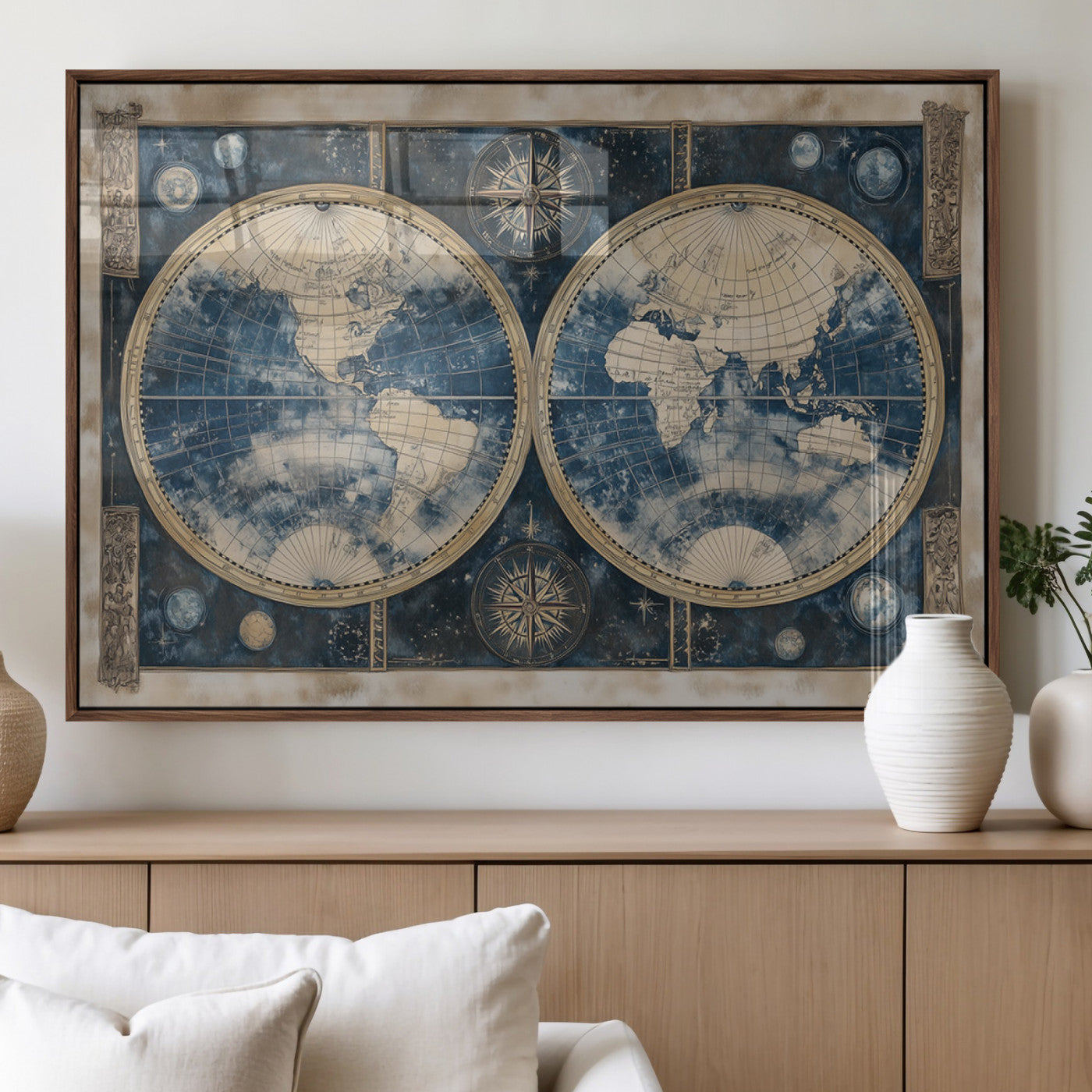 MGV-FP-60X30-3P - World Map Canvas Print
