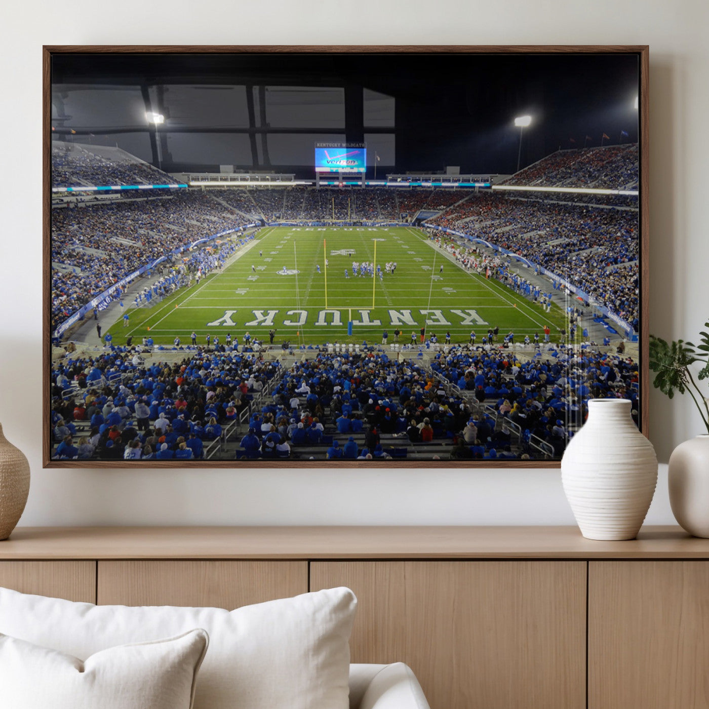 MGV-FP-60X30-3P - Kroger Field Canvas Wall Art - Kentucky Stadium Wall Art Print - Sunset Football Stadium Wall Decor