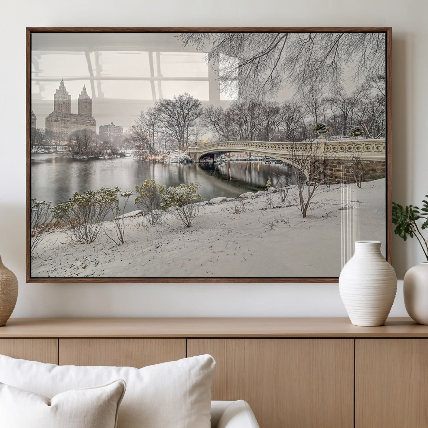 MGV-FP-60X30-3P - The Bow Bridge in Central Park Canvas, The Bow Bridge Canvas Print