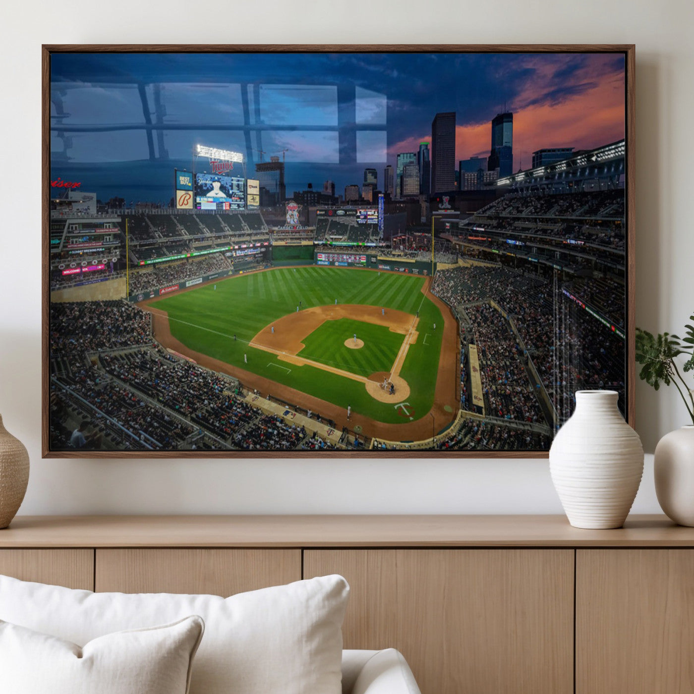 MGV-FP-60X30-3P - Target Field Wall Art Canvas Print, Baseball Stadium Print, Minneapolis Major League Baseball's