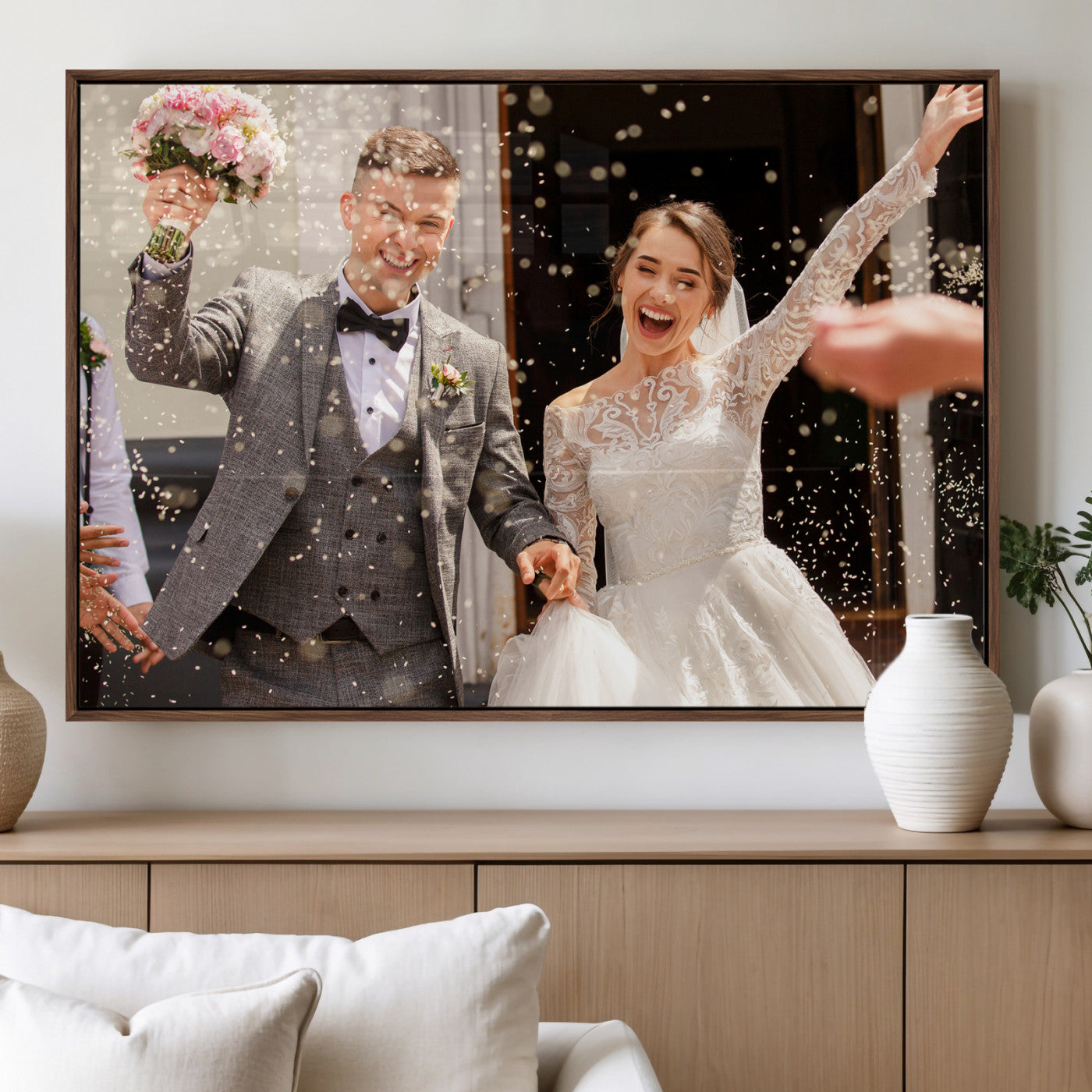 Framed Create Your Canvas Print - Personalized Wall Art for Home Decor Wall Art Print, Create Your Own Photo Canvas Print