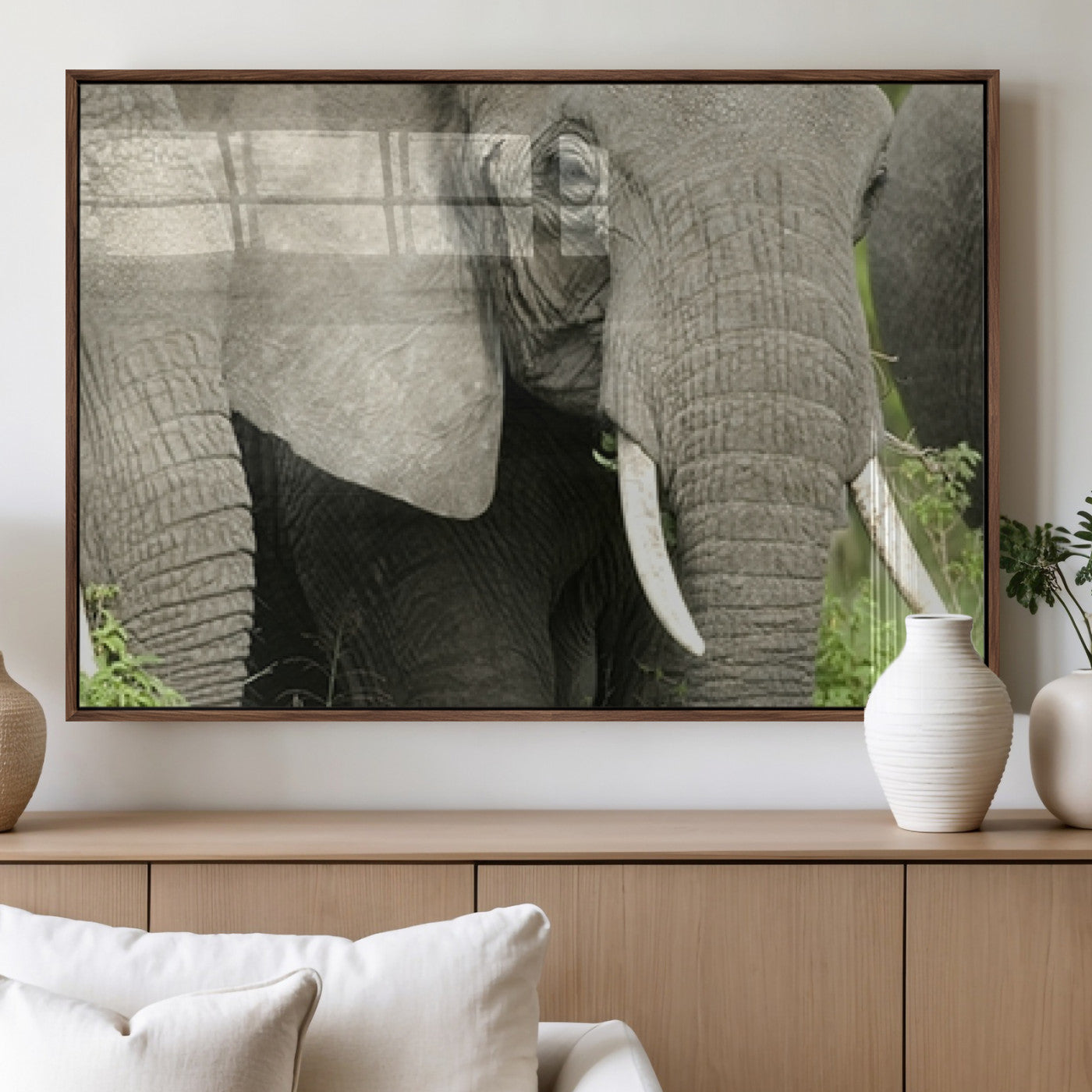 MGV-FP-36X24-3P - Wild Elephant Wall Art Canvas Print