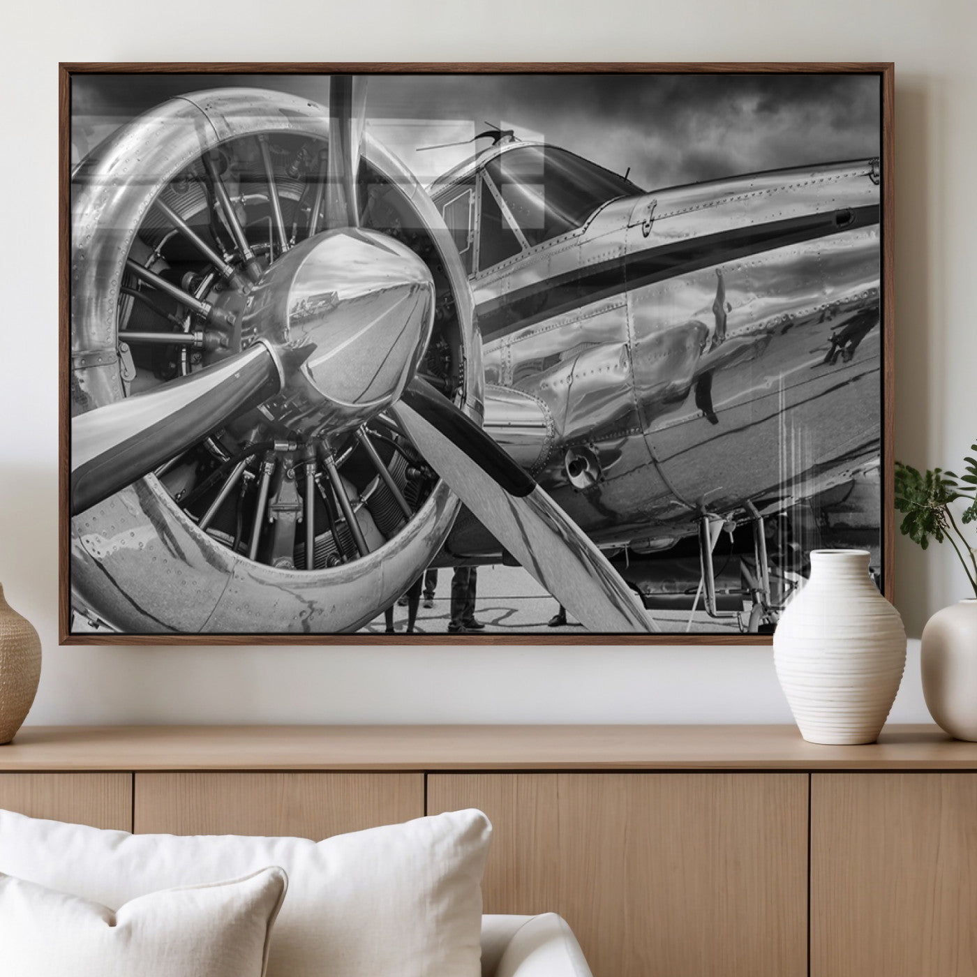 MGV-FP-60X30-3P - Vintage Antique Airplane Wall Art Canvas Print