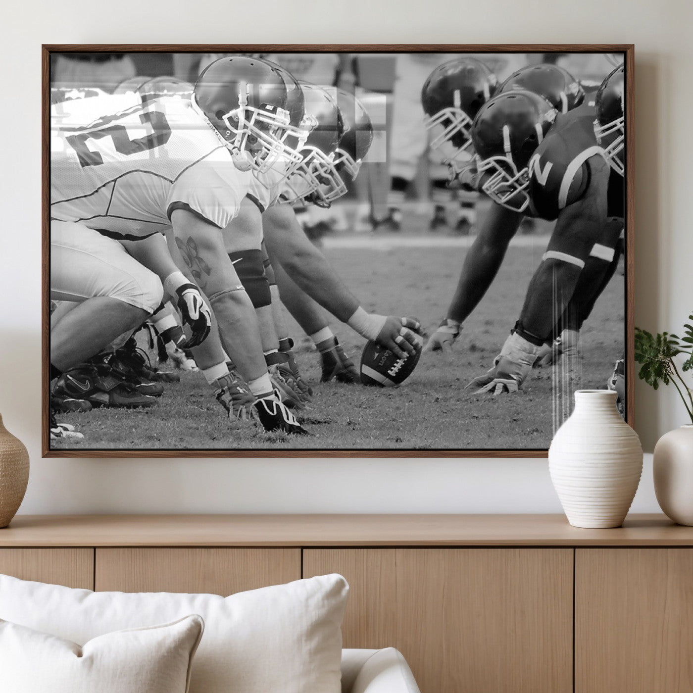 MGV-FP-60X30-3P - American Football Player Wall Art Canvas Print