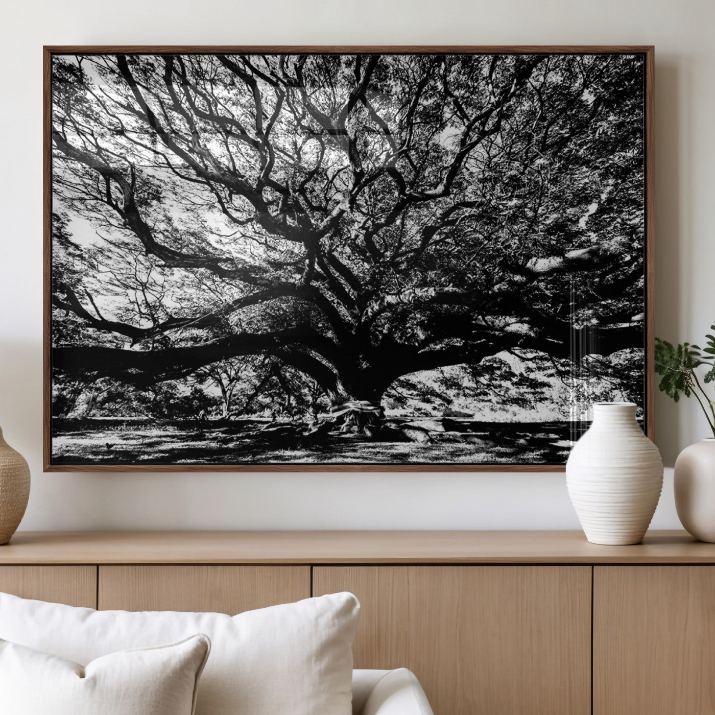 MGV-FP-60X30-3P - Mighty Angel Oak Wall Art | Angel Oak Tree Art Print