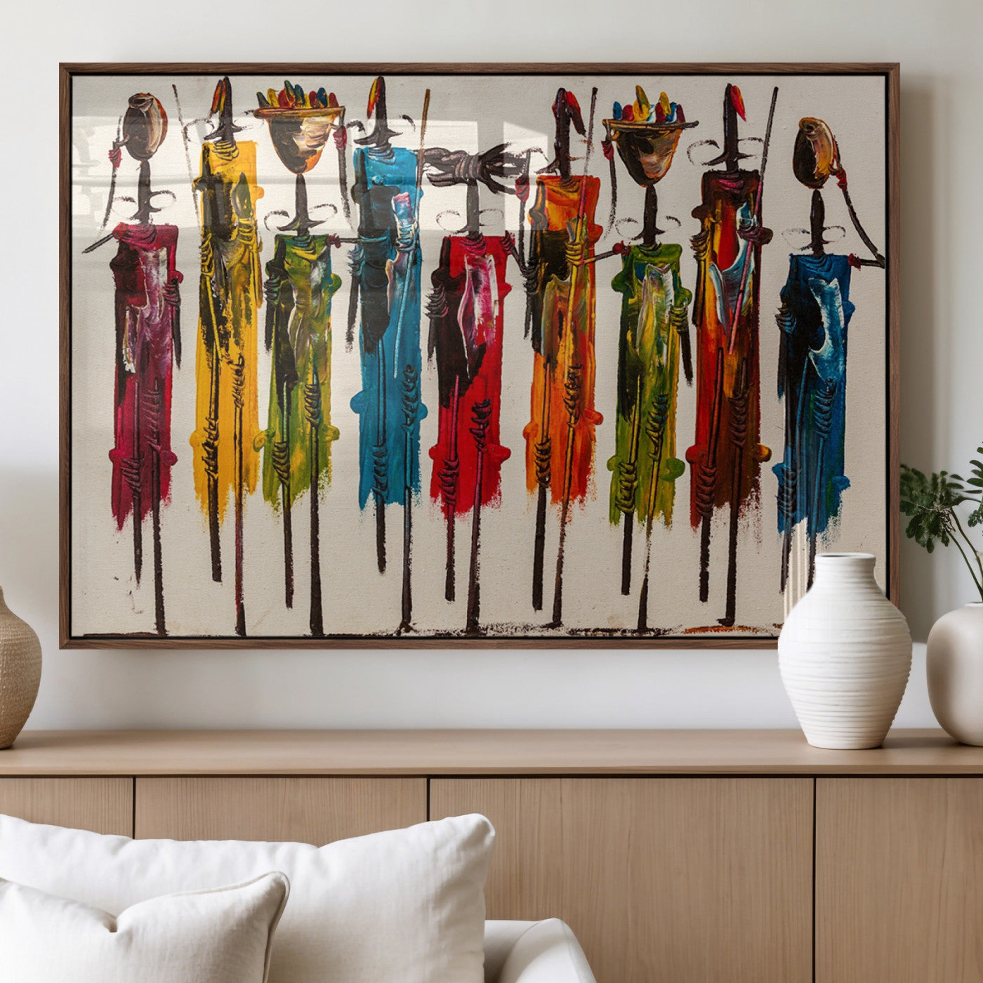 MGV-FP-60X30-3P - Abstract African Women Wall Art Canvas Print