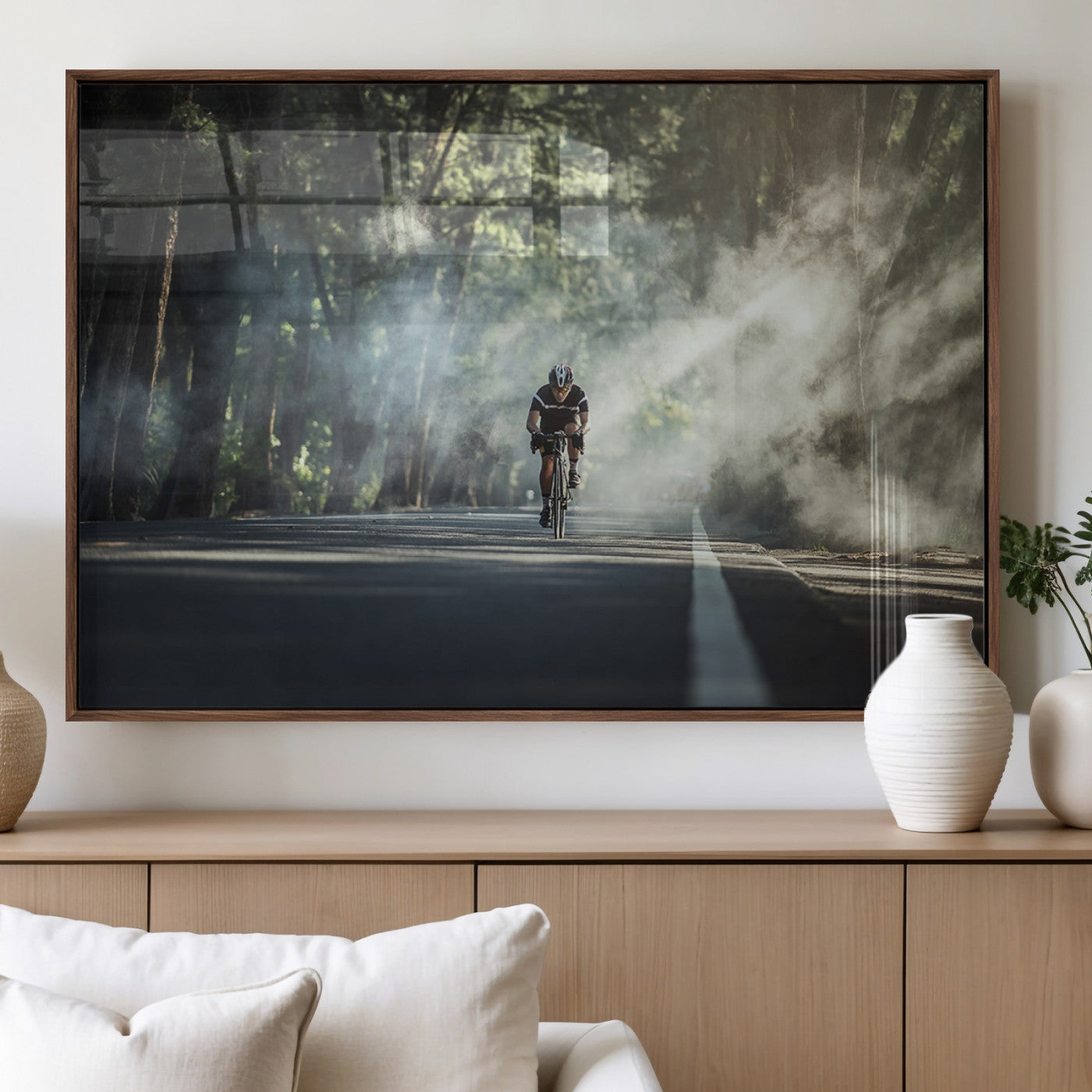 MGV-FP-60X30-3P - Cycling Road Bike in the Morning, Cycling Road Bike Canvas Print