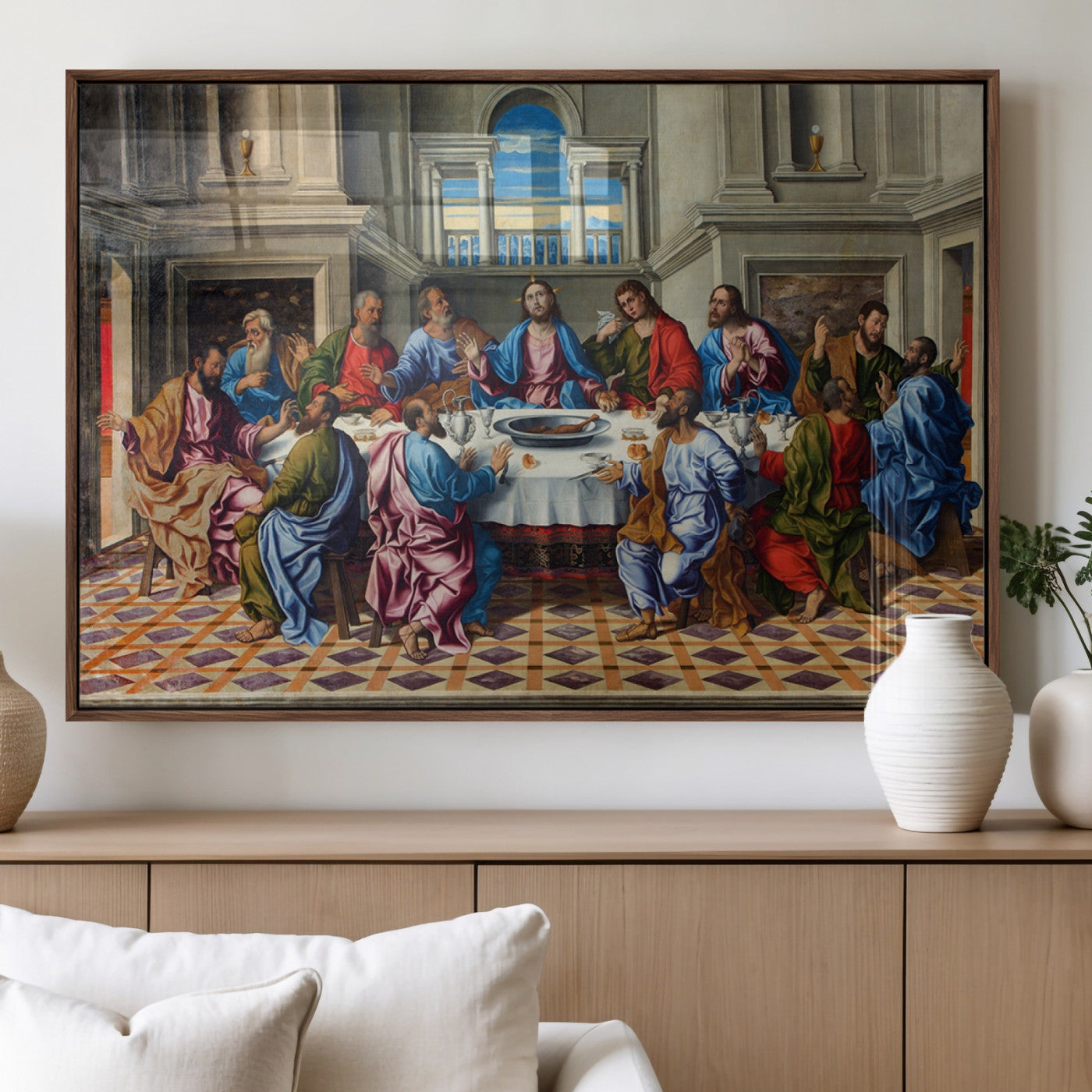 MGV-FP-60X30-3P - The Last Supper Multi Panel Canvas Wall Art